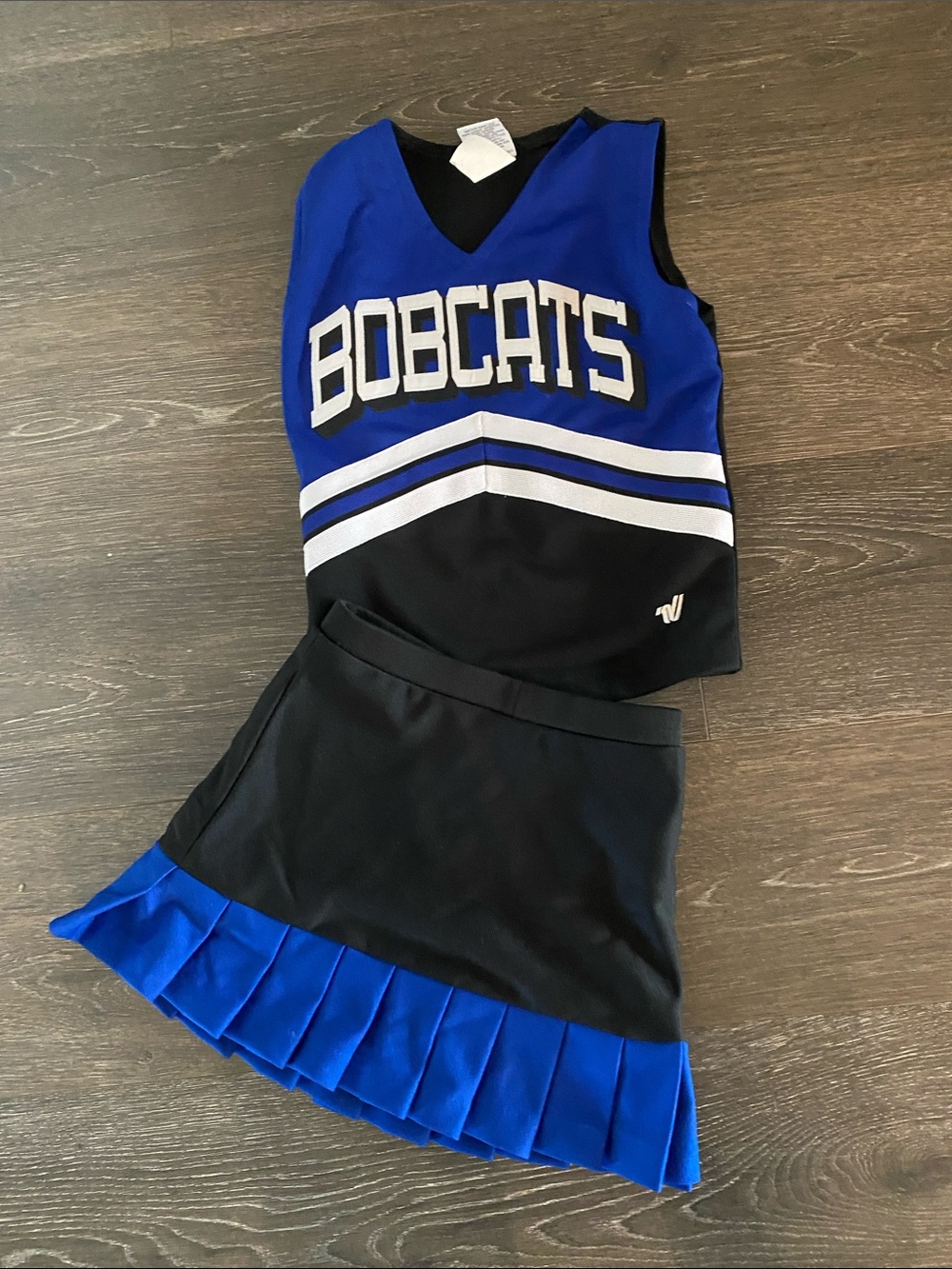 Bobcats Blue and Black Cheer uniform YM